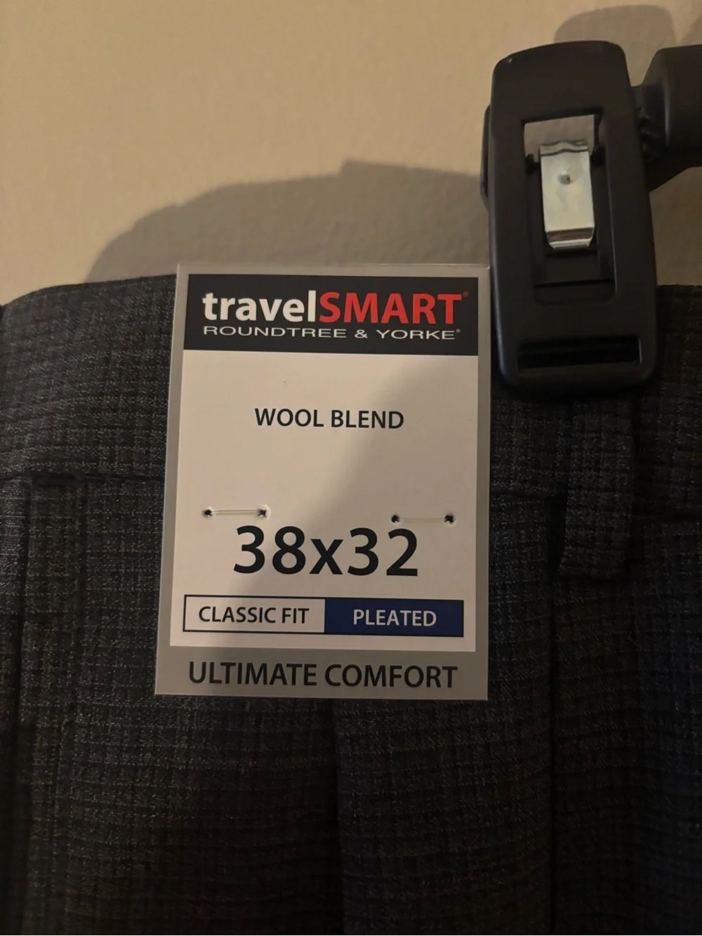 TravelSMART Roundtree & Yorke Men’s Gray Dress Pants 38W x 32L